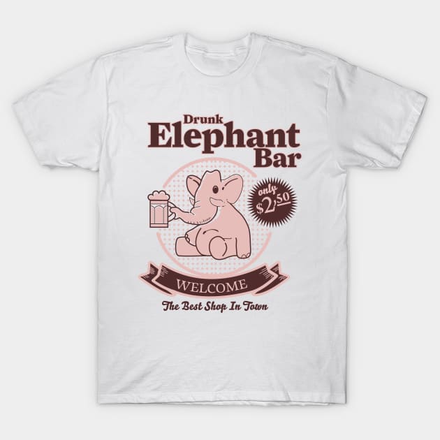 Drunk Elephant Bar T-Shirt by pencildog